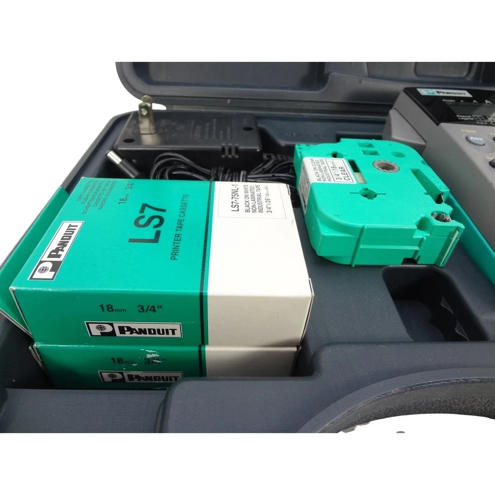 Panduit LS7 Pan-Quik Hand-Held Thermal Transfer Labeling System Printer Kit Case
